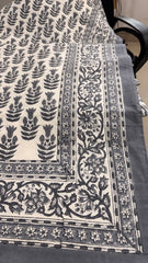 Pure Soft Cotton Bedsheet with Pillow Covers | Hand Block Printed Jaipuri Floral, Queen King Size, Summer Bedspread, Boho Gift Set Decor Art