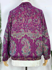 Handmade Paisley Floral Jacket: Boho Chic Yak Wool Blend Bolero