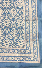 Pure Soft Cotton Bedsheet with Pillow Covers | Hand Block Printed Jaipuri Floral Bedspread Queen King Size Summer Bedding | Mughal Dream Art