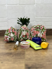 Block Print Toiletry & Makeup Bag | Quilted Wash Bag