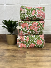Block Print Toiletry & Makeup Bag | Quilted Wash Bag