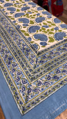 Pure Soft Cotton Bedsheet Set with Pillow Covers | Hand Block Printed Jaipuri Floral | Queen King Size Summer Bedspread | Boho Home Accent