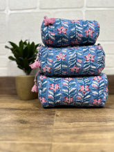 Block Print Toiletry & Makeup Bag | Quilted Wash Bag
