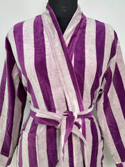 Cozy Velvet Womens Kimono | Boho Dressing Gown Reversible With Lining, Womens Clothing, Bridal Robe, Smoking Jacket For Him, Gift For Her