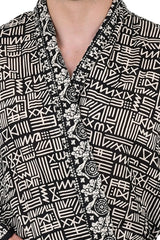 Pure Cotton Handblock Men Kimono | Indian Printed Man House Robe, Boho Beach Coverup Dressing Gown, Lightweight Loungewear, Gift For Him Dad