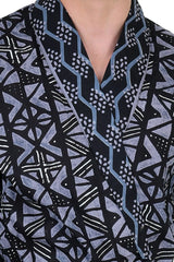 Pure Cotton Handblock Men Kimono | Indian Printed Man House Robe, Boho Beach Coverup Dressing Gown, Lightweight Loungewear, Gift For Him Dad