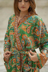 Luxury Silk Blend Kimono for Women | Long Dressing Gown, Soft Breathable Loungewear, Sleepwear, Bridesmaid & Beach Resort Wear Gift for Her