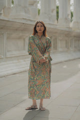 Luxury Silk Blend Kimono for Women | Long Dressing Gown, Soft Breathable Loungewear, Sleepwear, Bridesmaid & Beach Resort Wear Gift for Her
