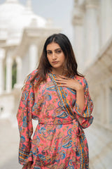 Luxury Silk Blend Kimono for Women | Long Dressing Gown, Soft Breathable Loungewear, Sleepwear, Bridesmaid & Beach Resort Wear Gift for Her