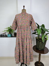 Beautiful Summer Cotton Dress,Hand Print Hand Block Tops, Cotton Indian Flapper/Sketer Wear, Circle Boho Small Size