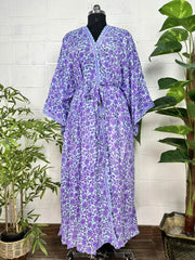 New Silk Riya Long Kimono Boho Robe Soft Lightweight Breathable Beach Coverup | Perfect Gift For Her