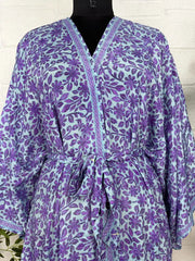 New Silk Riya Long Kimono Boho Robe Soft Lightweight Breathable Beach Coverup | Perfect Gift For Her