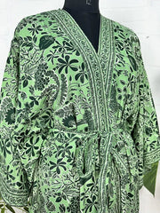 New Silk Riya Long Kimono Boho Robe Soft Lightweight Breathable Beach Coverup | Perfect Gift For Her