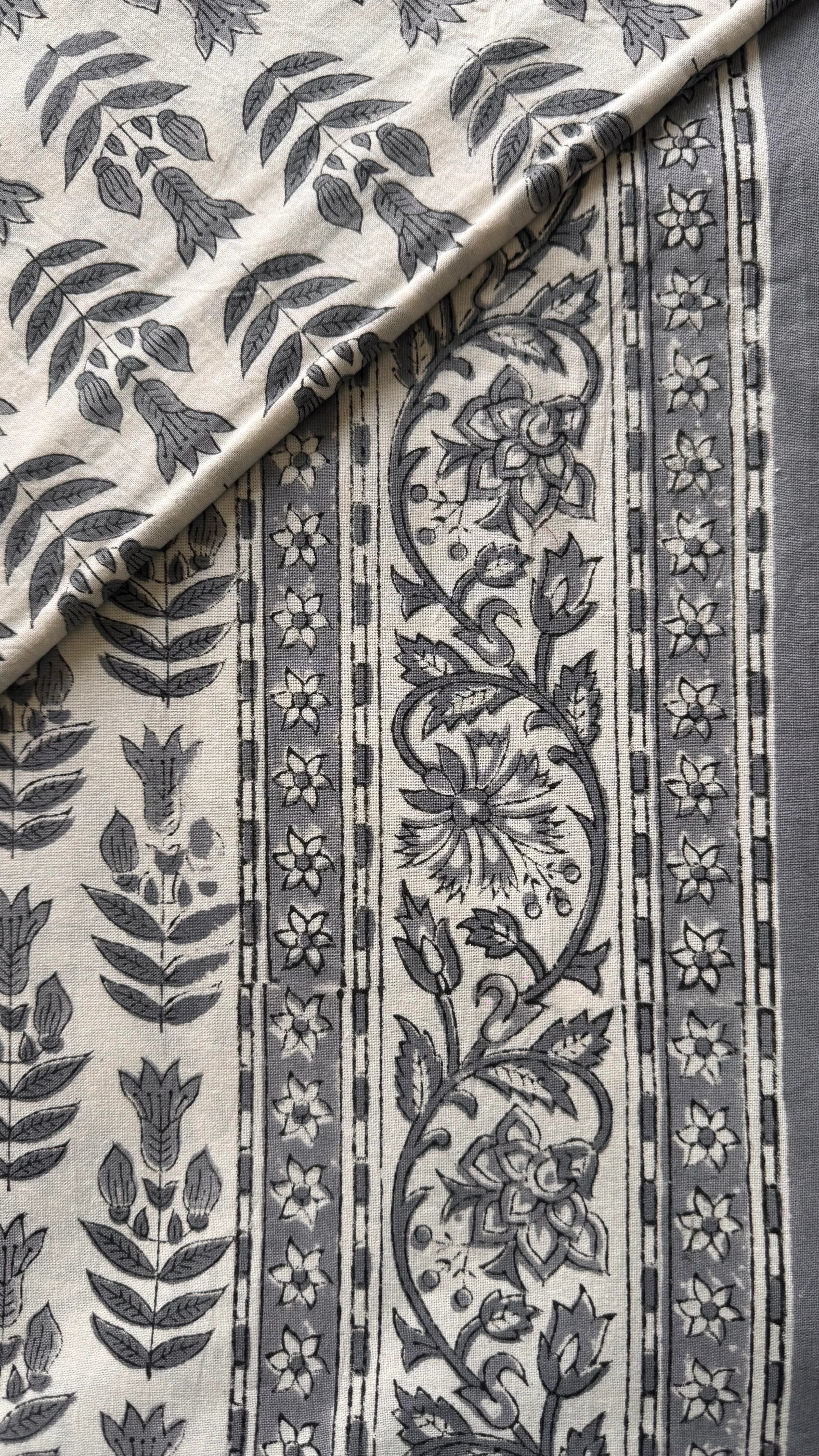 Pure Soft Cotton Bedsheet with Pillow Covers | Hand Block Printed Jaipuri Floral, Queen King Size, Summer Bedspread, Boho Gift Set Decor Art