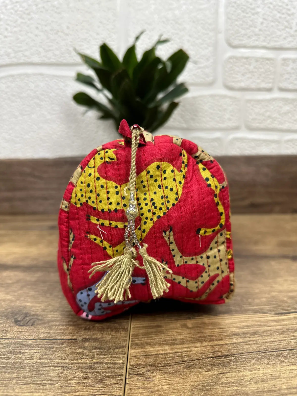 Block Print Toiletry & Makeup Bag | Quilted Wash Bag | Set of 3