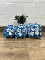Block Print Toiletry & Makeup Bag | Quilted Wash Bag