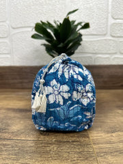 Block Print Toiletry & Makeup Bag | Quilted Wash Bag