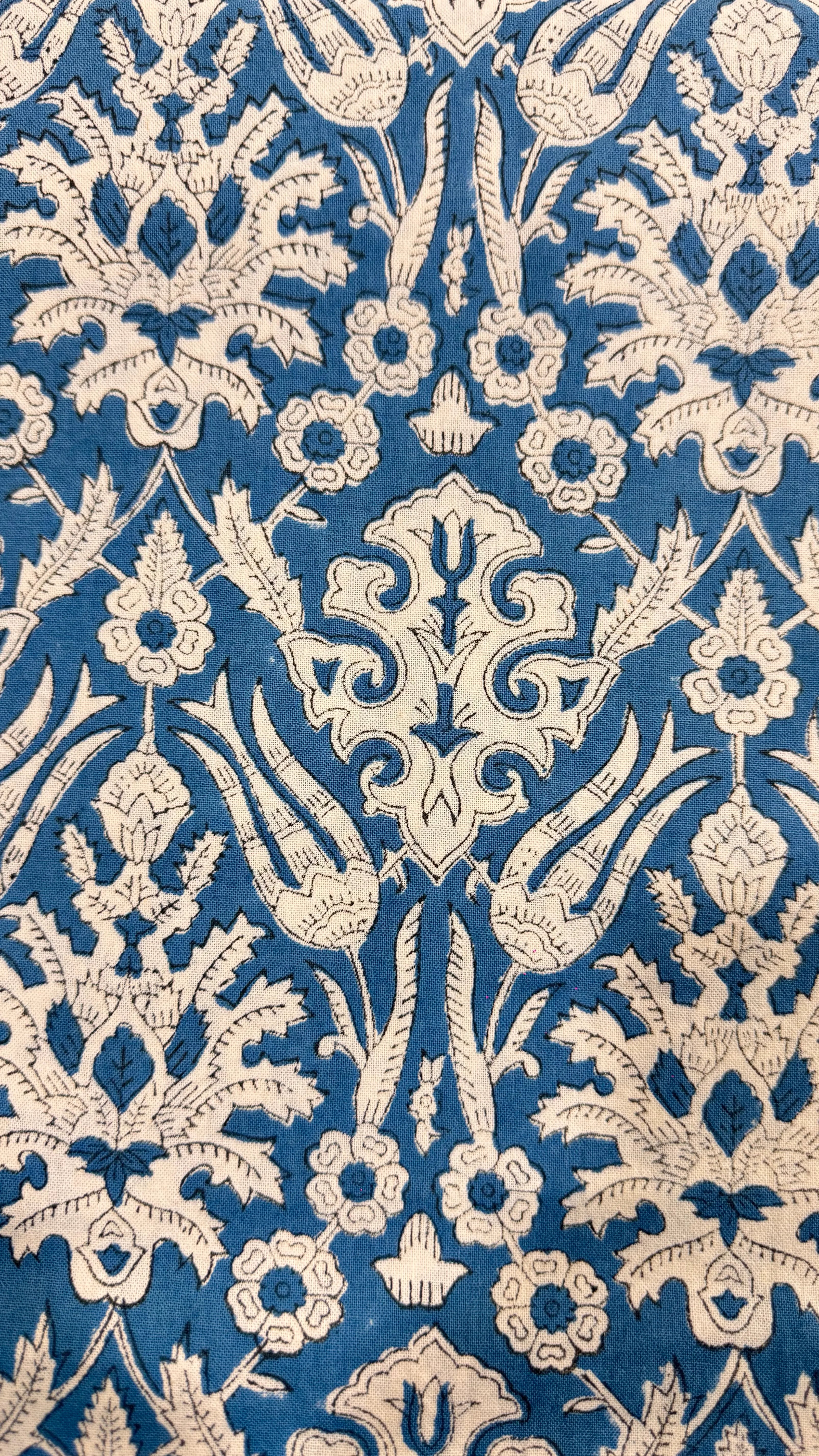 Pure Soft Cotton Bedsheet with Pillow Covers | Hand Block Printed Jaipuri Floral Bedspread Queen King Size Summer Bedding | Mughal Dream Art