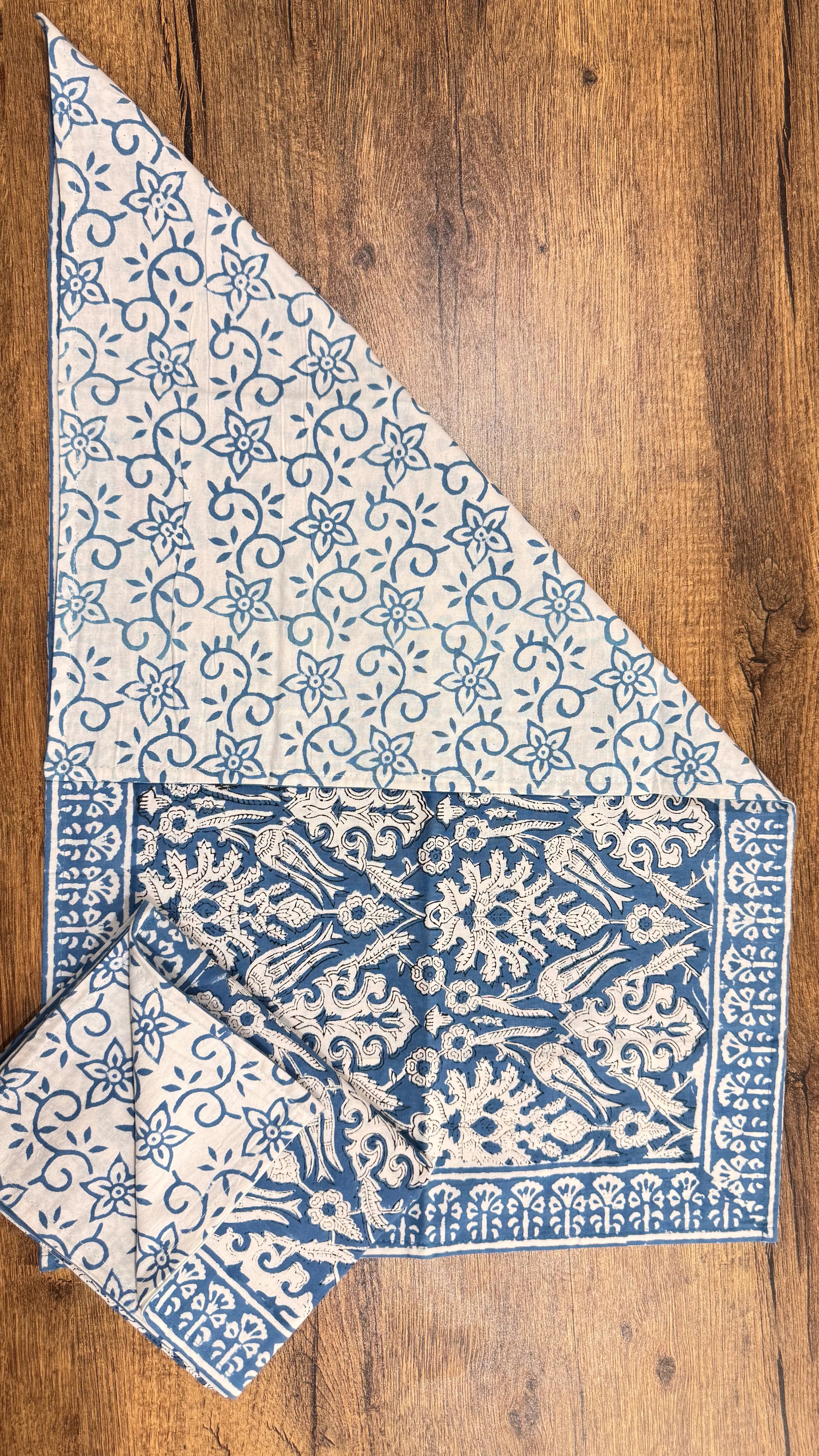 Pure Soft Cotton Bedsheet with Pillow Covers | Hand Block Printed Jaipuri Floral Bedspread Queen King Size Summer Bedding | Mughal Dream Art