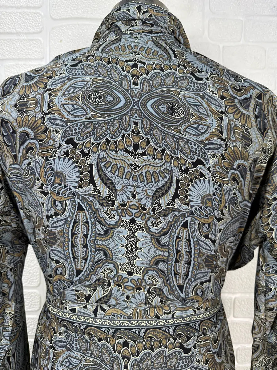 Boho Men Silk Kimono Robe, Luxury Silk Dressing Gown for Man, Long House Beach Artist Bathrobe, Birthday Present for husband, Gift for Him