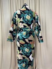Luxury Velvet Kimono Unisex House Robe | Boho Jacket Autumn Winter Christmas Gift Elegant Reversible Silk Lined | Quirky Gown Black Floral