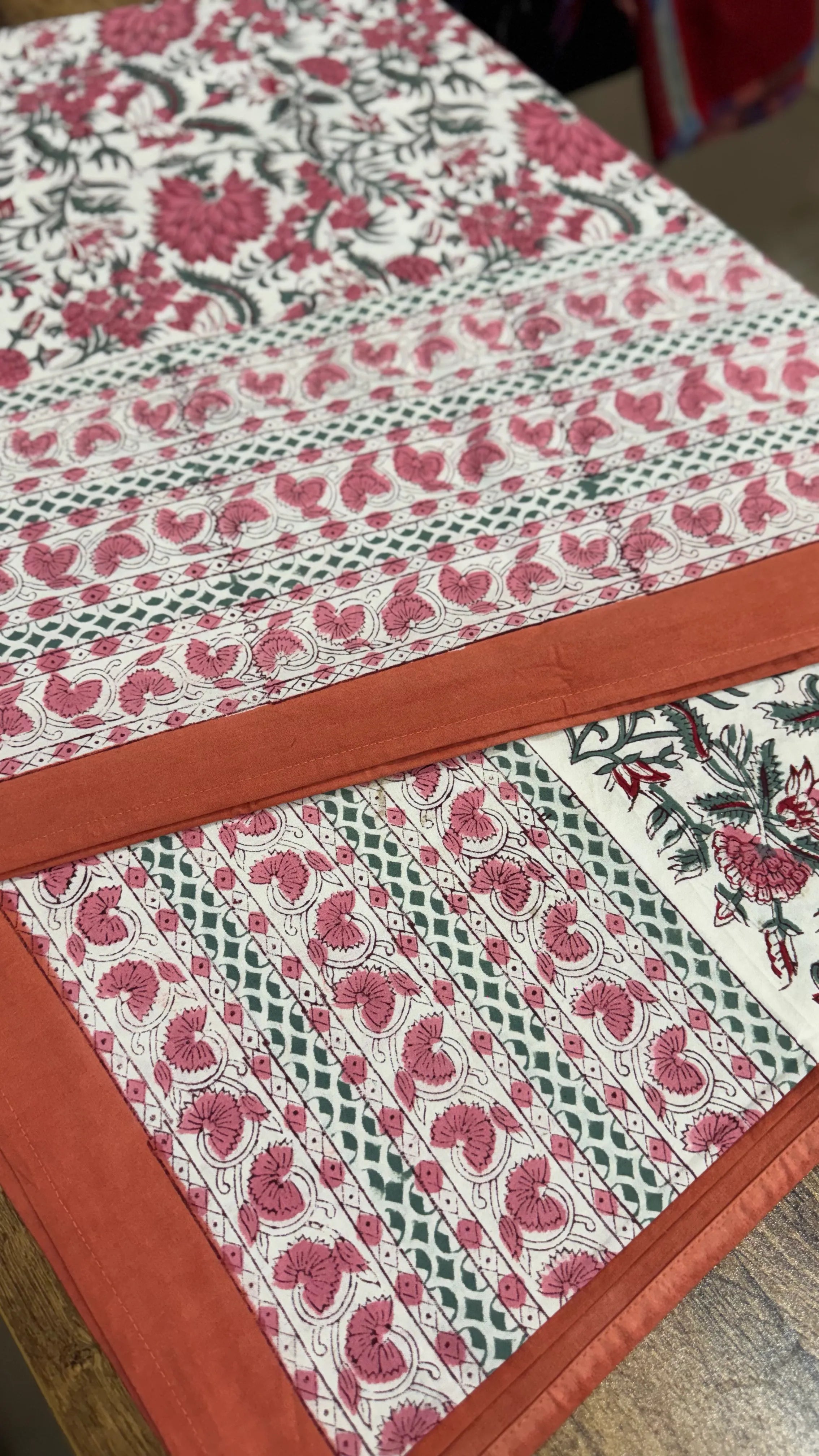 Pure Soft Cotton Bedsheet with Pillow Covers | Hand Block Printed Jaipuri Floral Bedspread Queen King Size Summer Boho Home Decor | Gift Set
