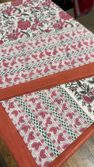 Pure Soft Cotton Bedsheet with Pillow Covers | Hand Block Printed Jaipuri Floral Bedspread Queen King Size Summer Boho Home Decor | Gift Set
