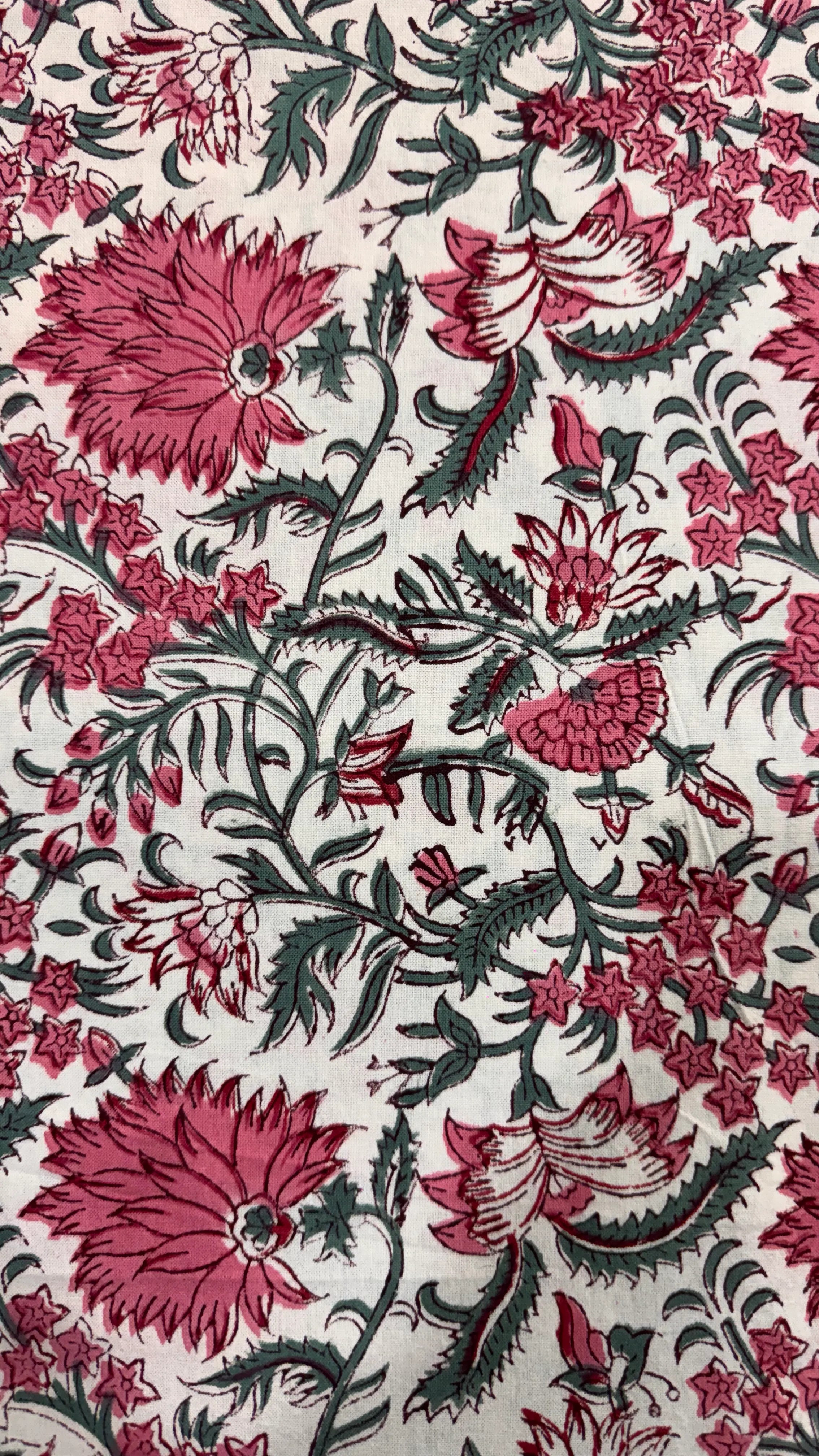 Pure Soft Cotton Bedsheet with Pillow Covers | Hand Block Printed Jaipuri Floral Bedspread Queen King Size Summer Boho Home Decor | Gift Set