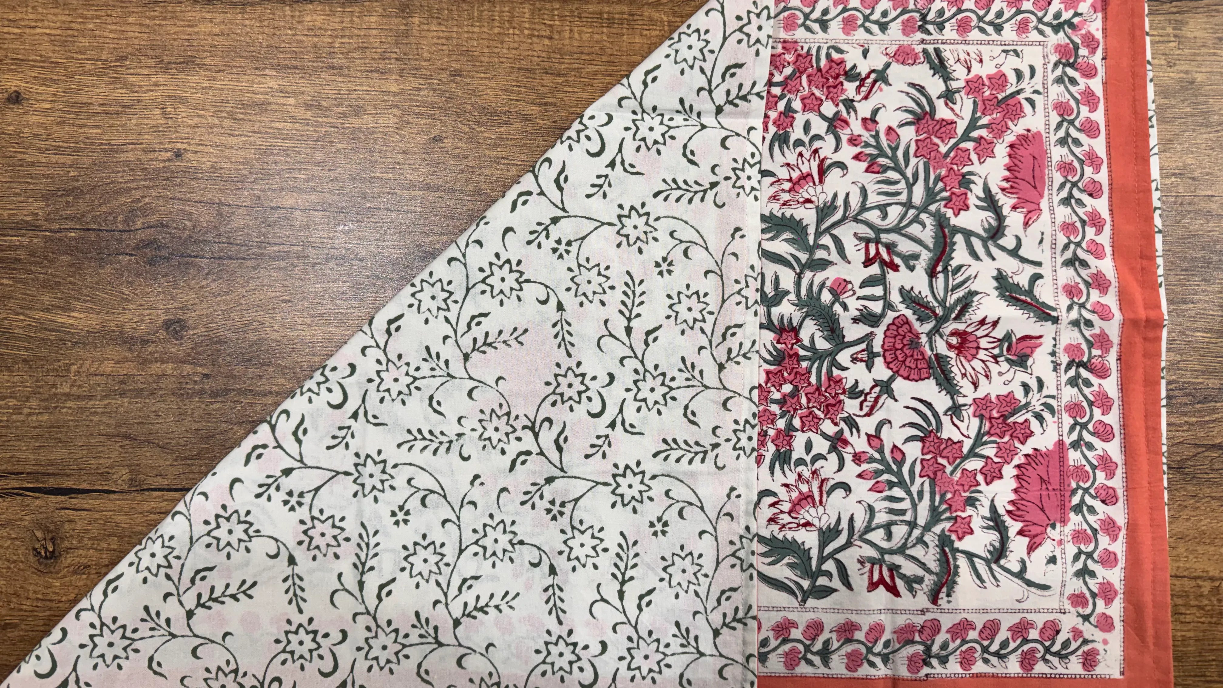 Pure Soft Cotton Bedsheet with Pillow Covers | Hand Block Printed Jaipuri Floral Bedspread Queen King Size Summer Boho Home Decor | Gift Set