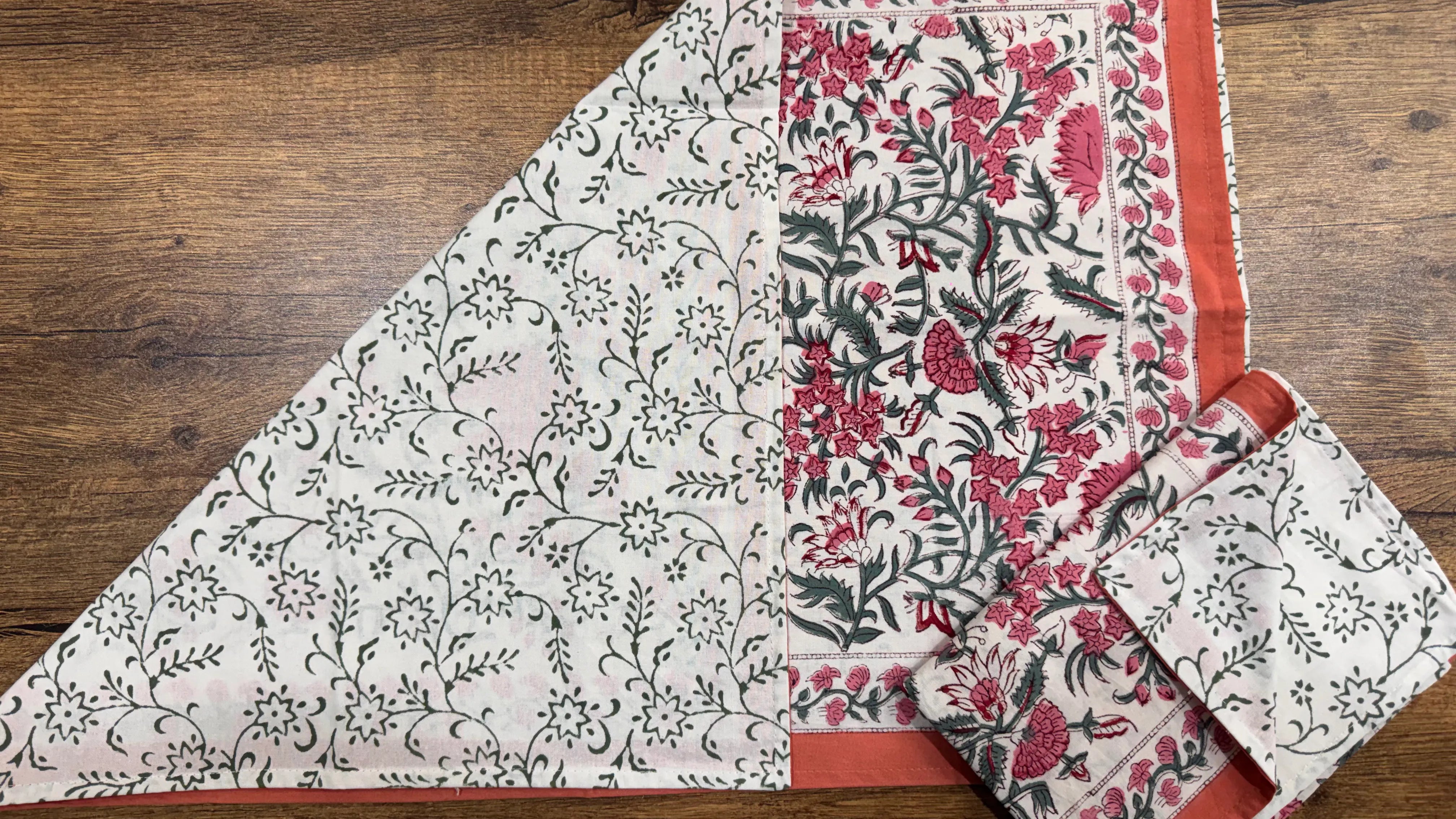 Pure Soft Cotton Bedsheet with Pillow Covers | Hand Block Printed Jaipuri Floral Bedspread Queen King Size Summer Boho Home Decor | Gift Set