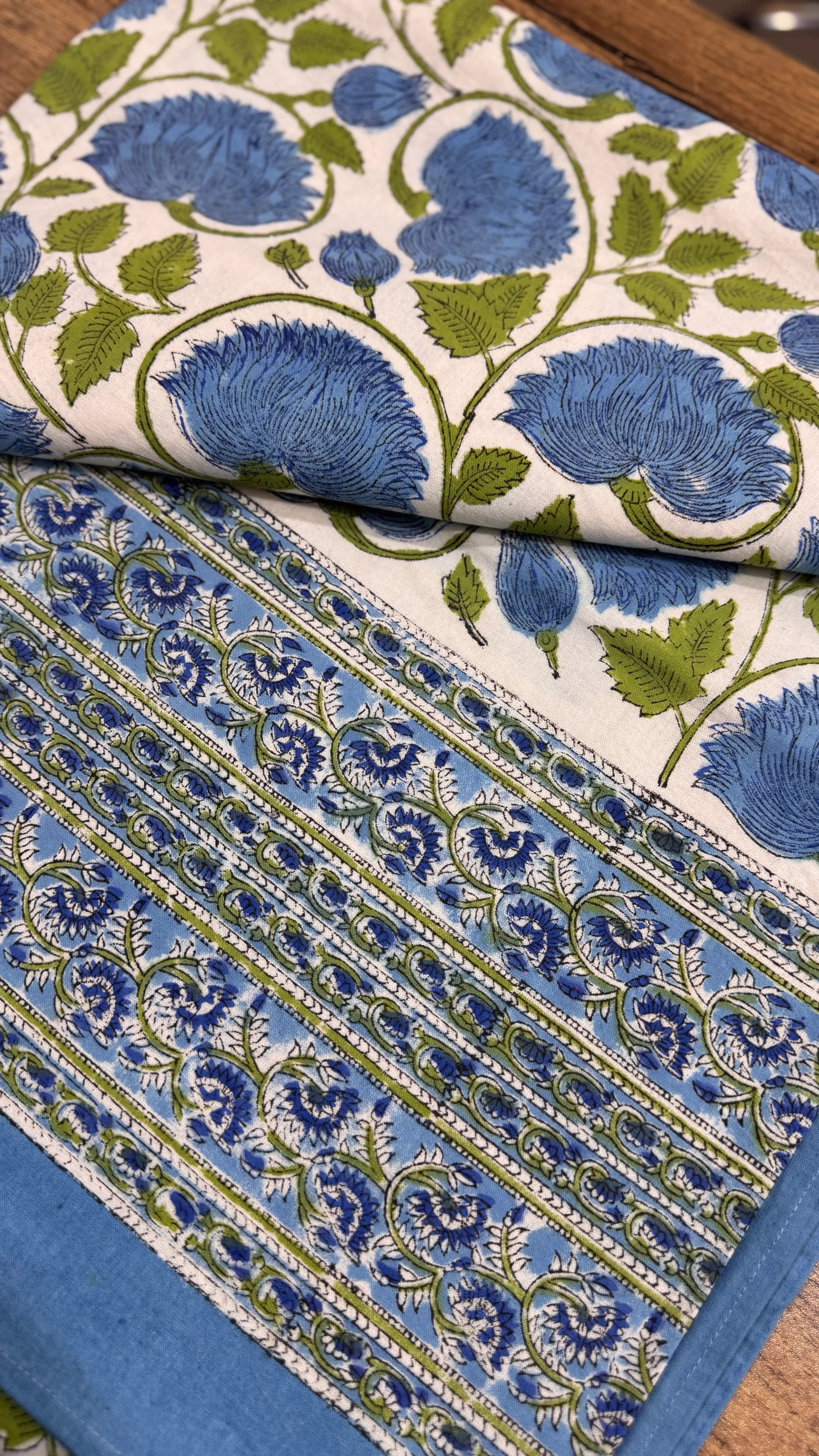 Pure Soft Cotton Bedsheet Set with Pillow Covers | Hand Block Printed Jaipuri Floral | Queen King Size Summer Bedspread | Boho Home Accent
