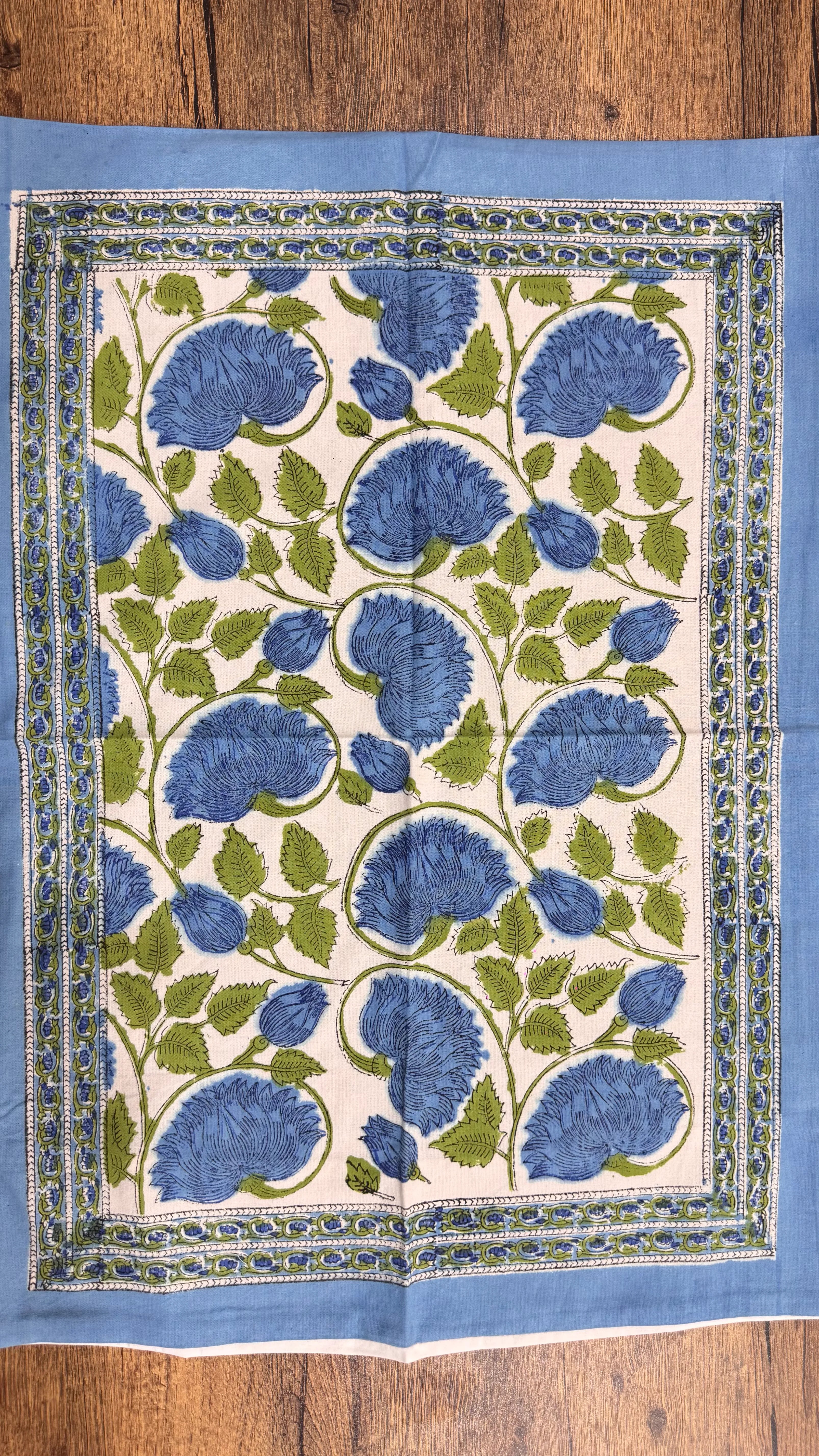 Pure Soft Cotton Bedsheet Set with Pillow Covers | Hand Block Printed Jaipuri Floral | Queen King Size Summer Bedspread | Boho Home Accent