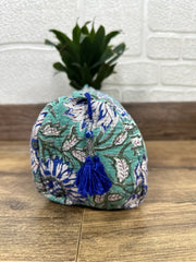 Block Print Toiletry & Makeup Bag | Quilted Wash Bag