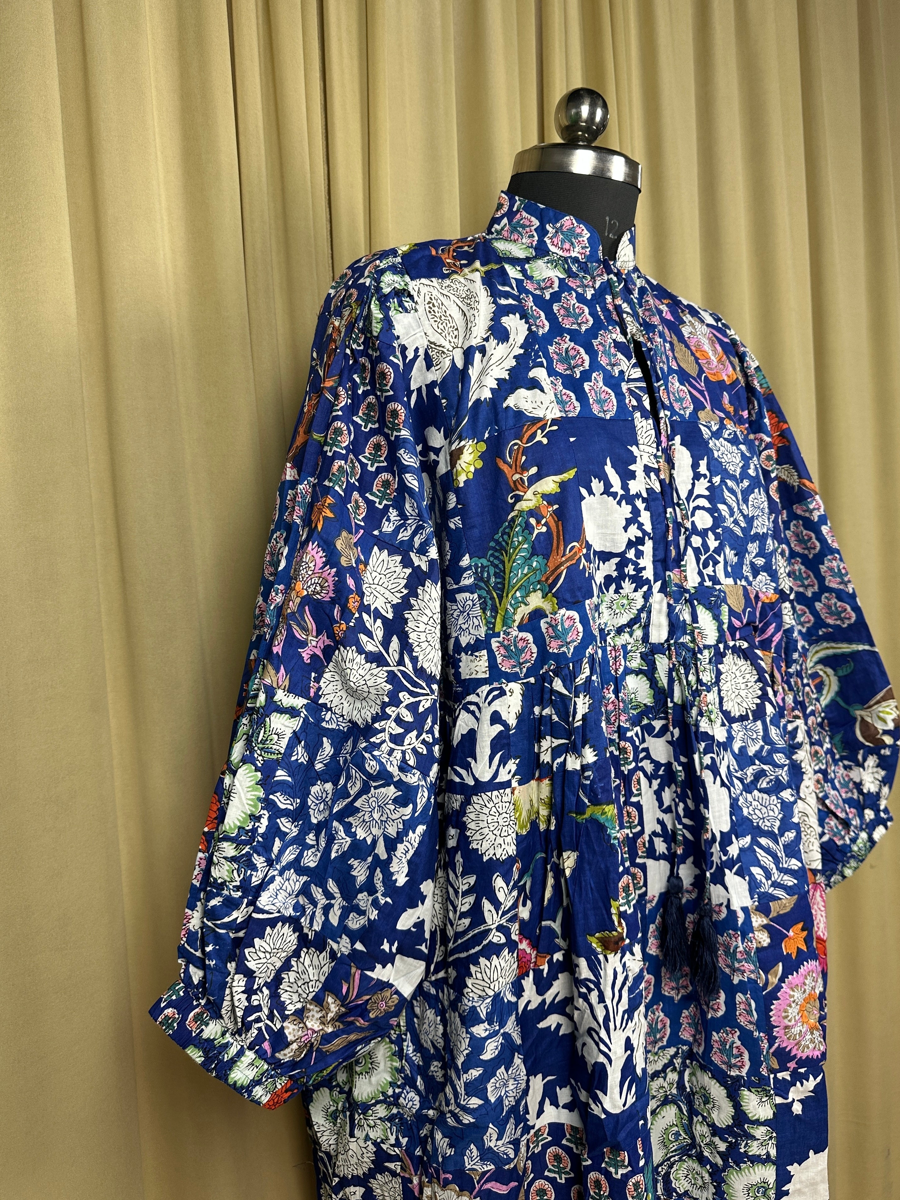 ASSORTED - BLUE HUES | Hand Stitched Patchwork Cotton Dress | Perfect Anniversary Christmas Gift For Her Sister Mother |