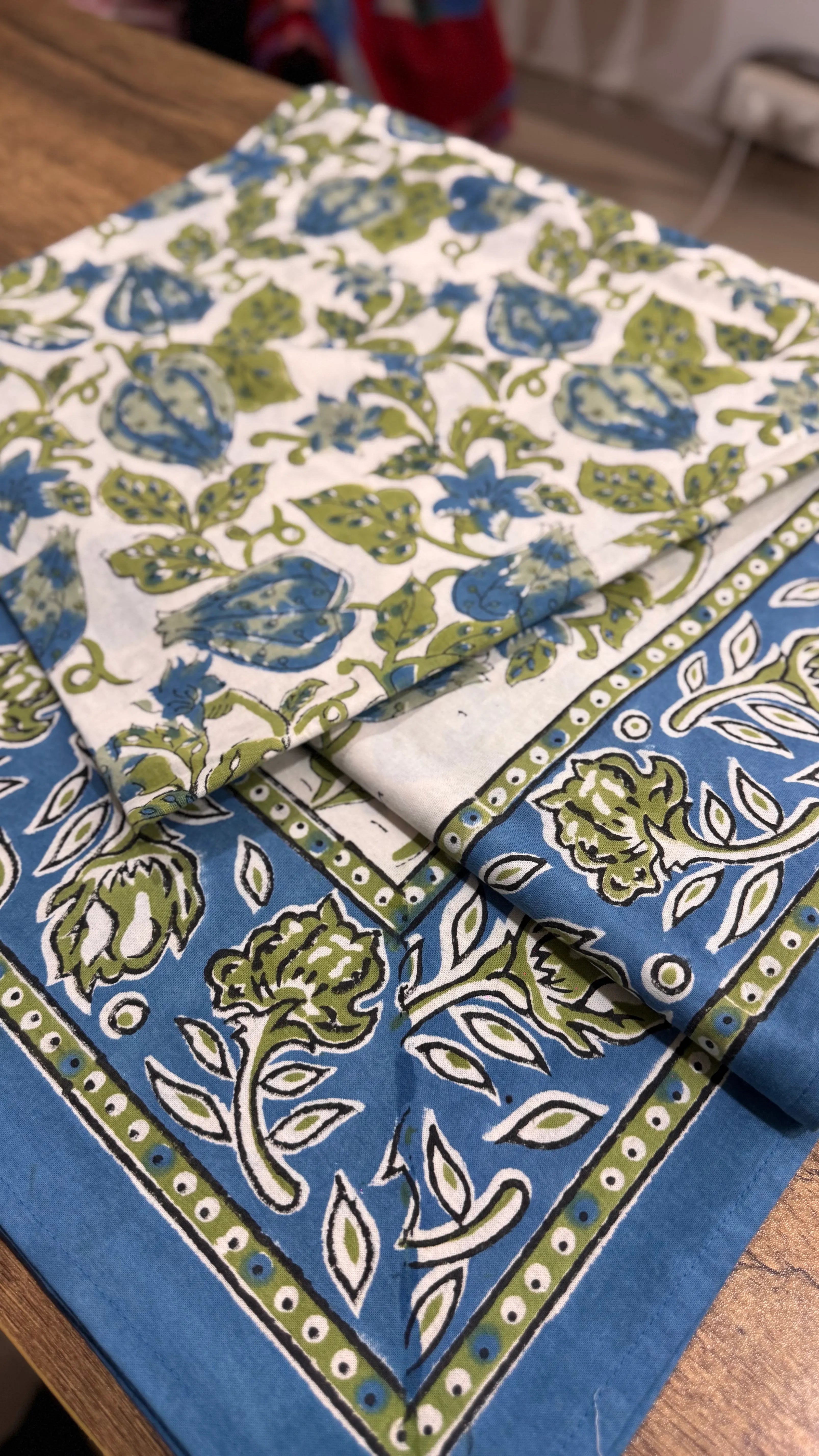 Pure Soft Cotton Bedsheet Set with Pillow Covers | Hand Block Jaipur Floral, Queen King Summer Bedspread, Boho Art Luxurious Home Gift Decor