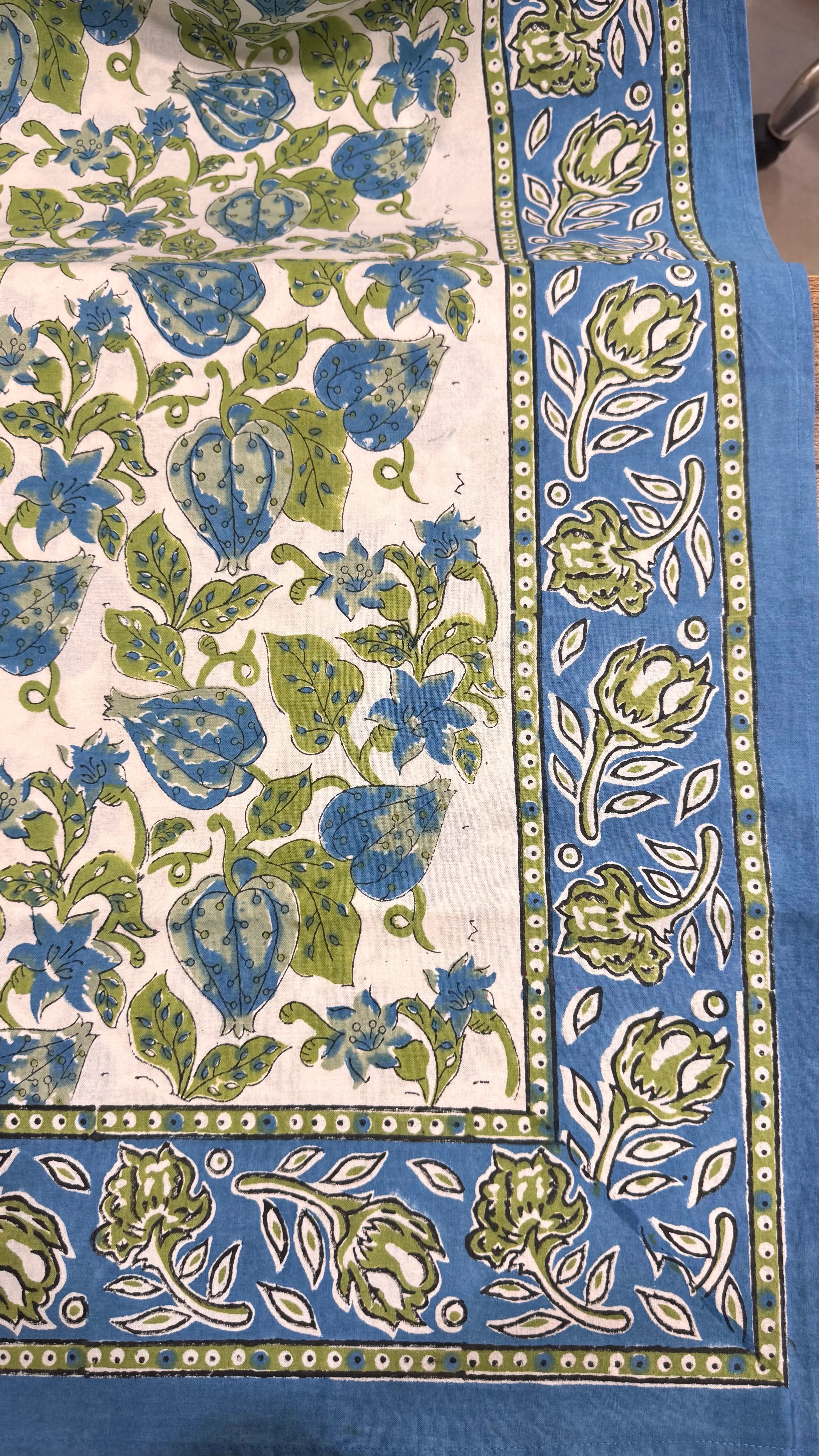 Pure Soft Cotton Bedsheet Set with Pillow Covers | Hand Block Jaipur Floral, Queen King Summer Bedspread, Boho Art Luxurious Home Gift Decor