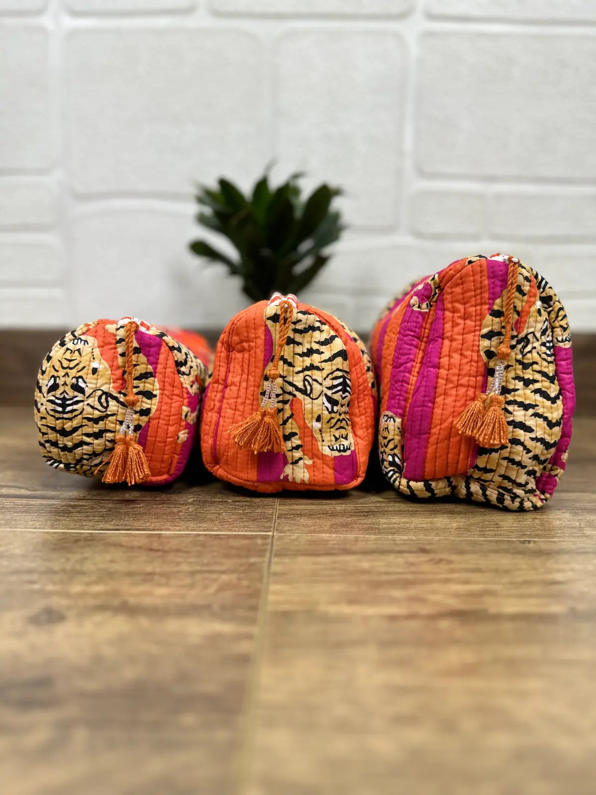 Block Print Toiletry & Makeup Bag | Quilted Wash Bag