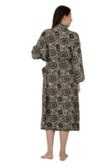 Floral Silk Blend Kimono Robe: Hand-Stitched Sari Fabric