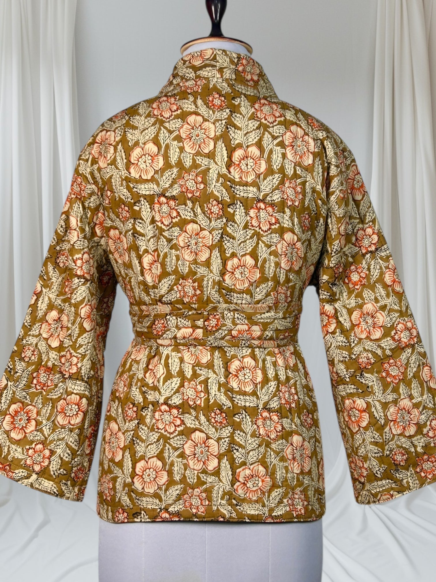 Cotton Quilted Reversible Women Jacket | Free Spirit Bohemian Charm Floral Coat | Earthy Vibes Warm Cozy Fall Winter Outerwear, Gift for Her