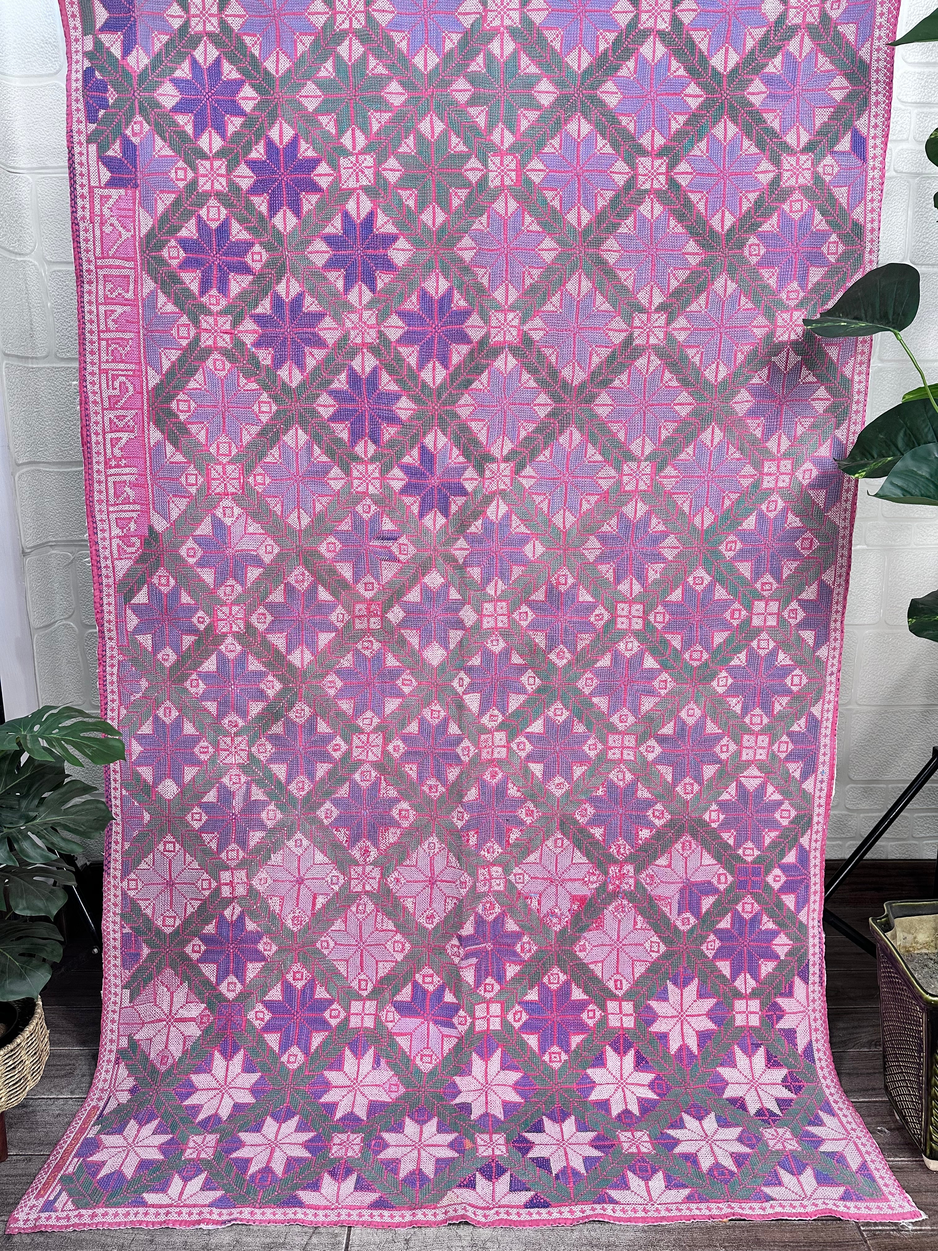 Hand Embroidery Vintage Throw Sofa Cover Bedspread Blanket Style 1537