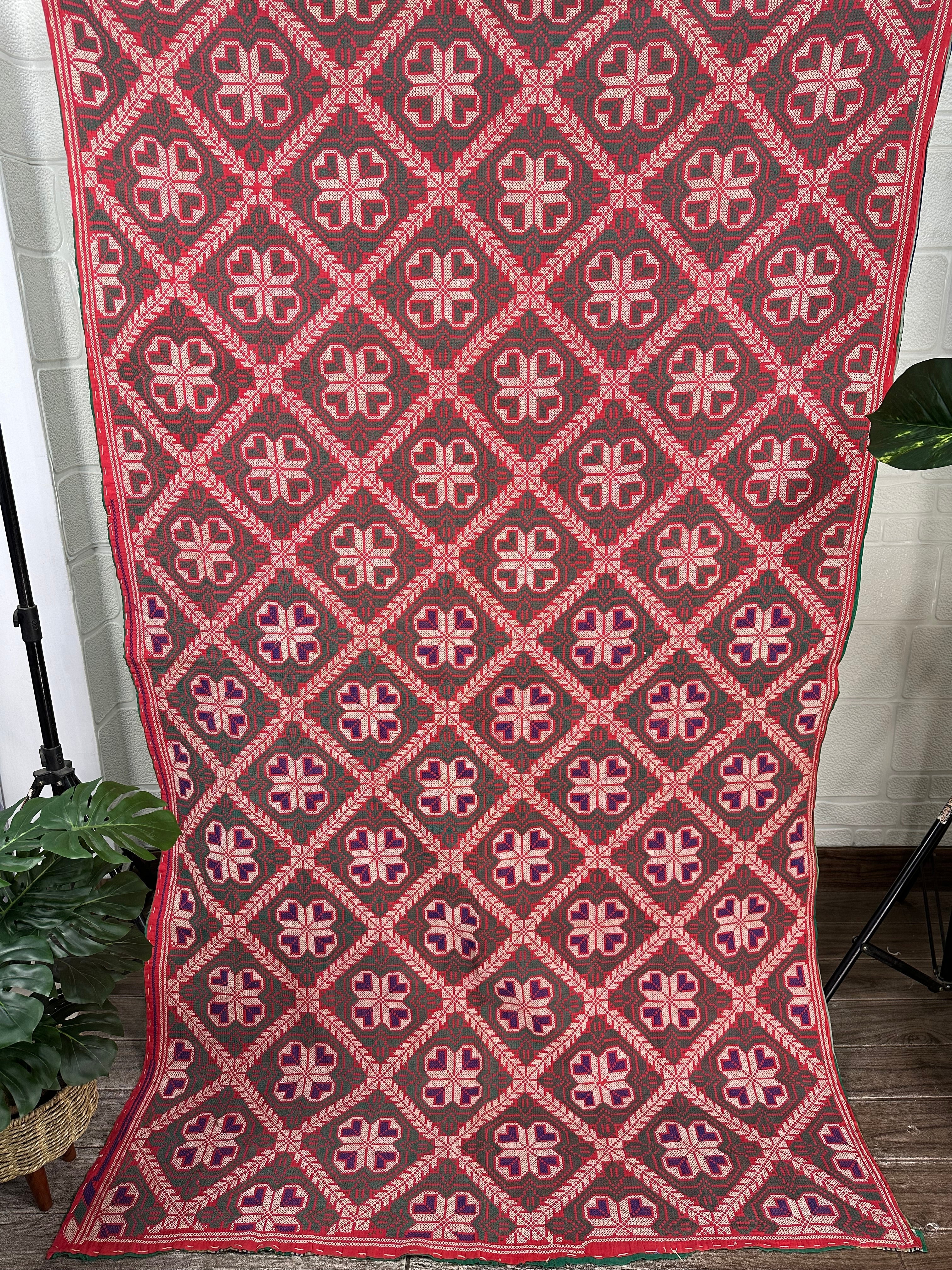 Hand Embroidery Vintage Throw Sofa Cover Bedspread Blanket Style 1534