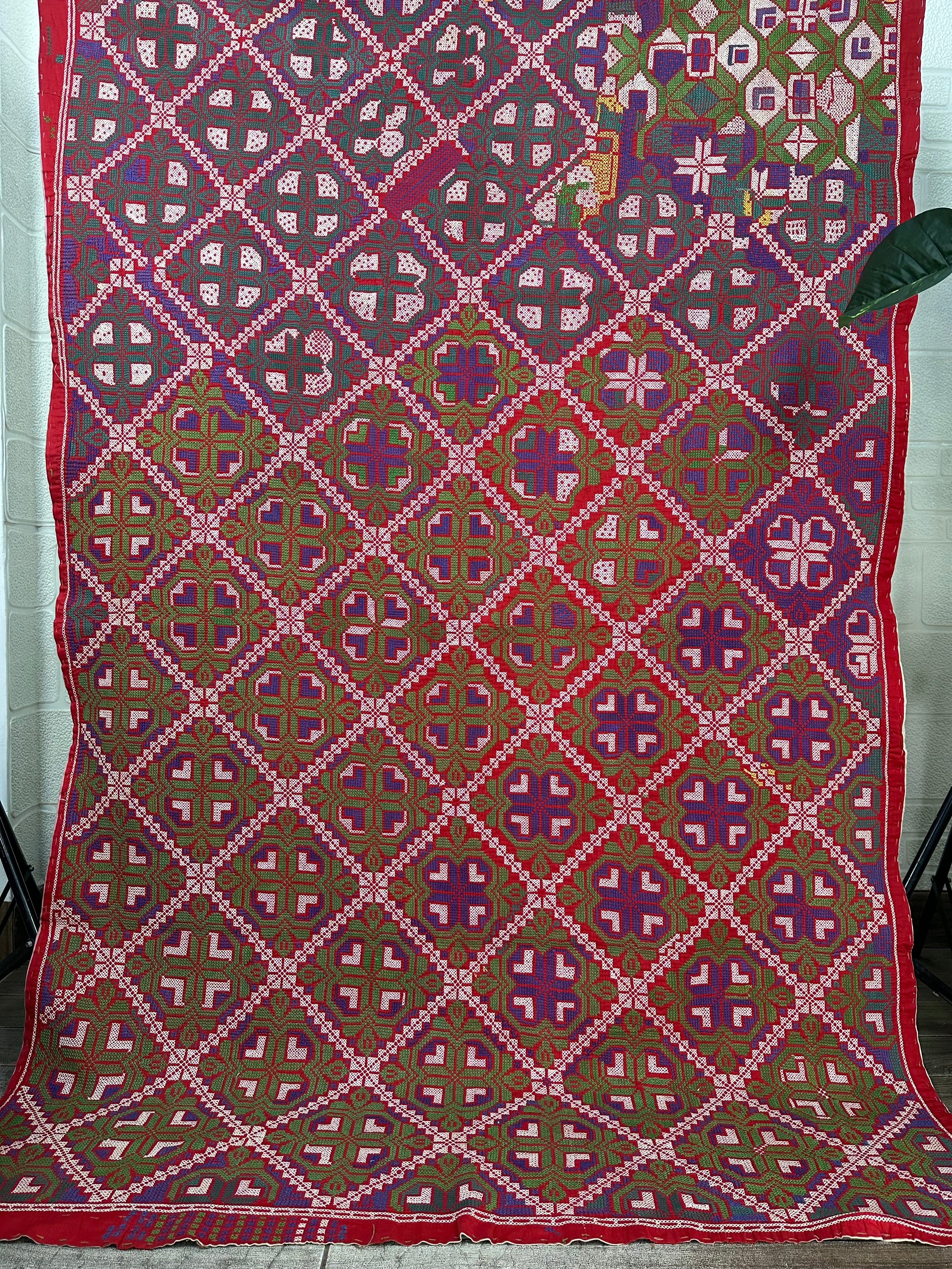 Hand Embroidery Vintage Throw Sofa Cover Bedspread Blanket Style 1533