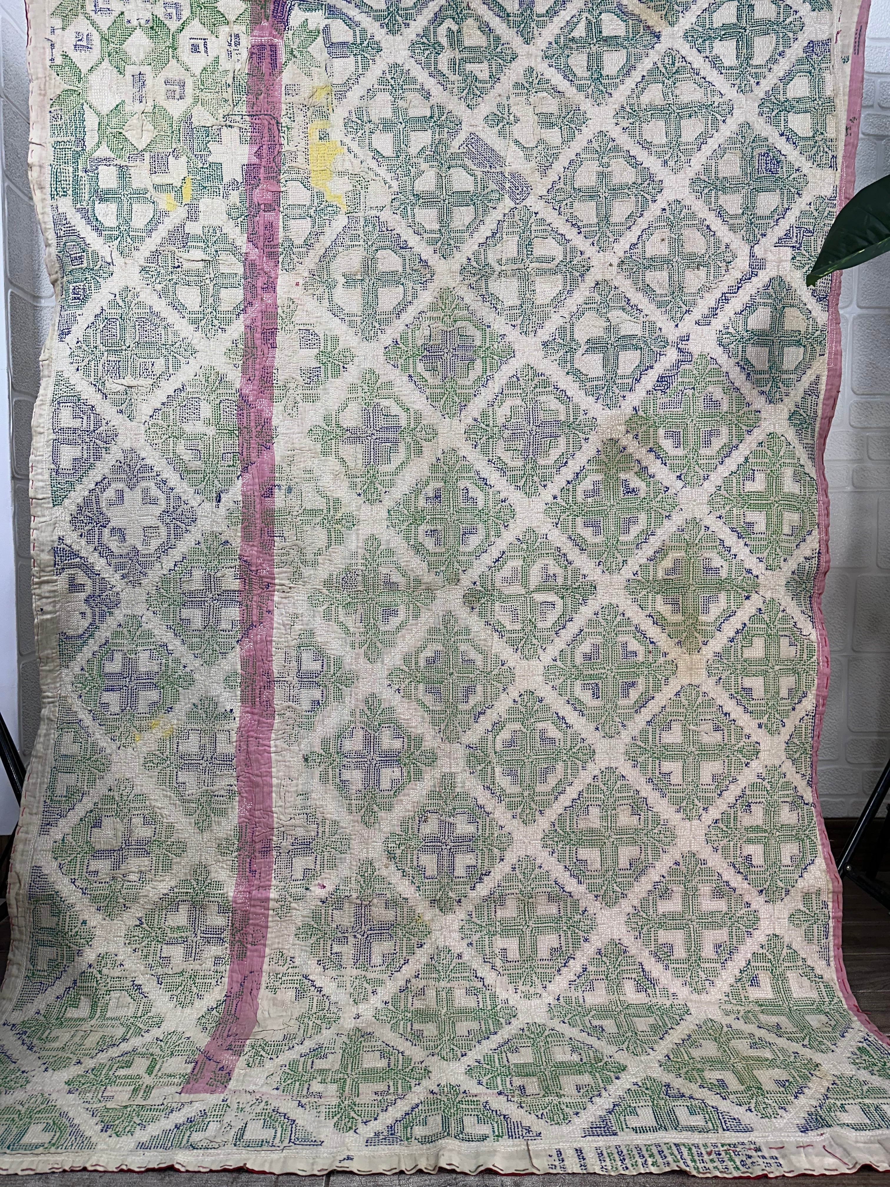 Hand Embroidery Vintage Throw Sofa Cover Bedspread Blanket Style 1533