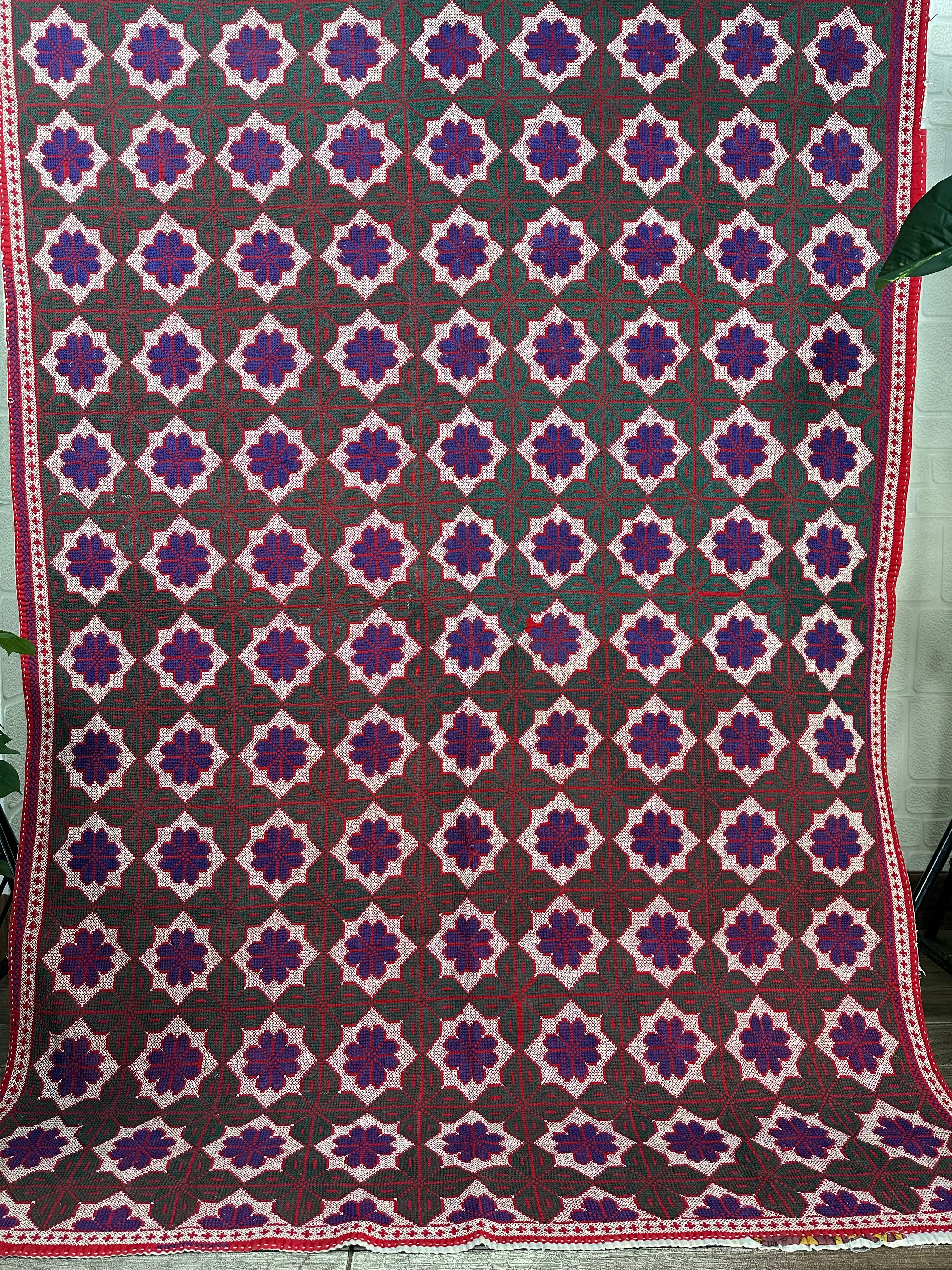 Hand Embroidery Vintage Throw Sofa Cover Bedspread Blanket Style 1540