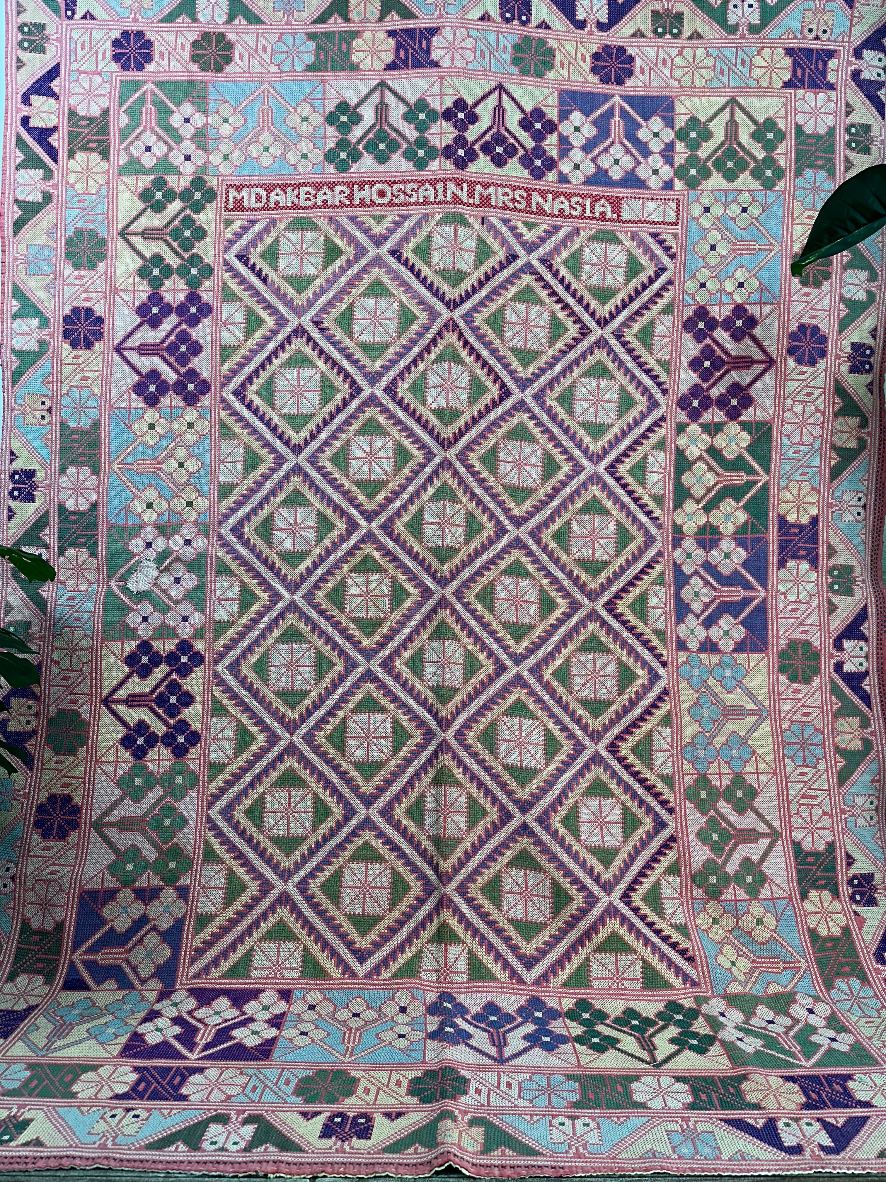 Hand Embroidery Vintage Throw Sofa Cover Bedspread Blanket Style 1543