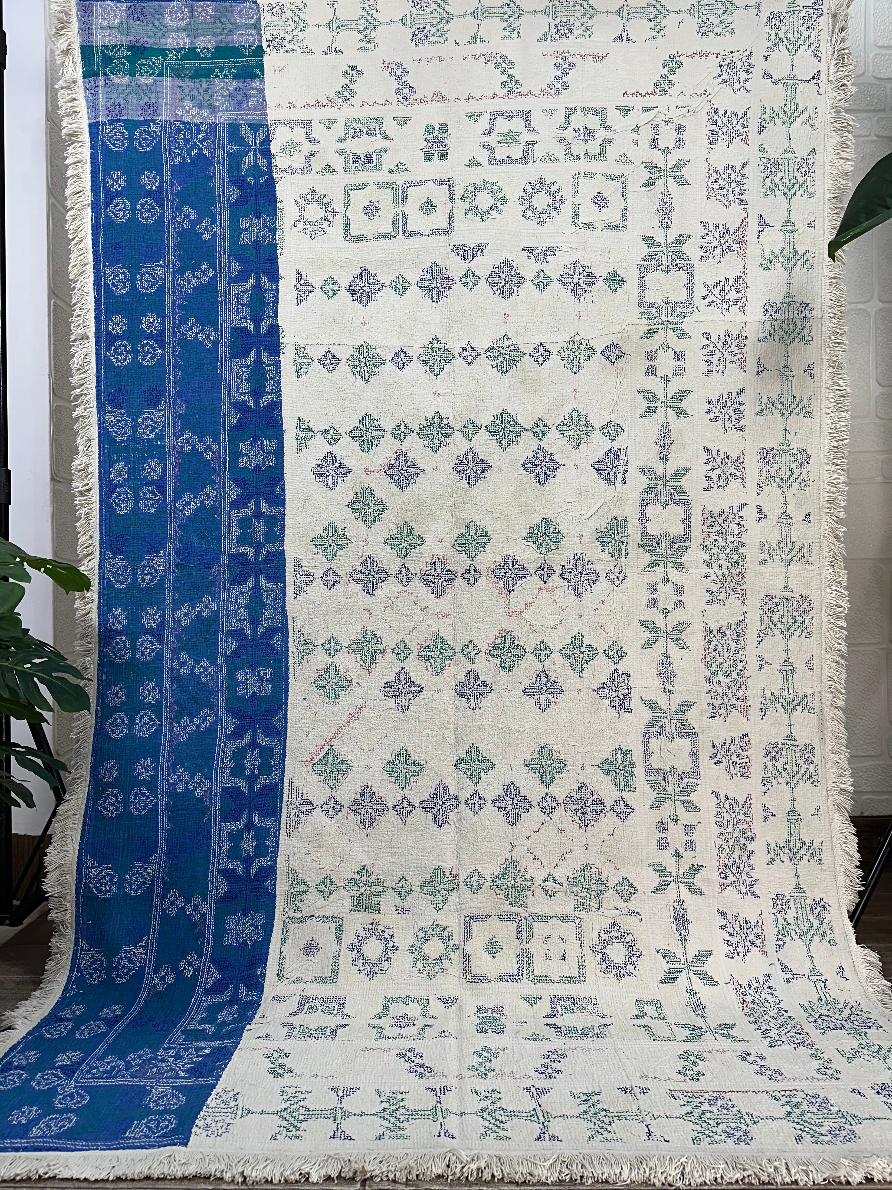 Hand Embroidery Vintage Throw Sofa Cover Bedspread Blanket Style 1544