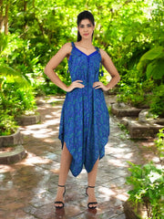 Boho Silk Jumpsuit for Women | Flowy Halter Romper Lightweight Summer Beachwear Comfy Hippie Overalls, Backless Festival Pants, Gift for Her