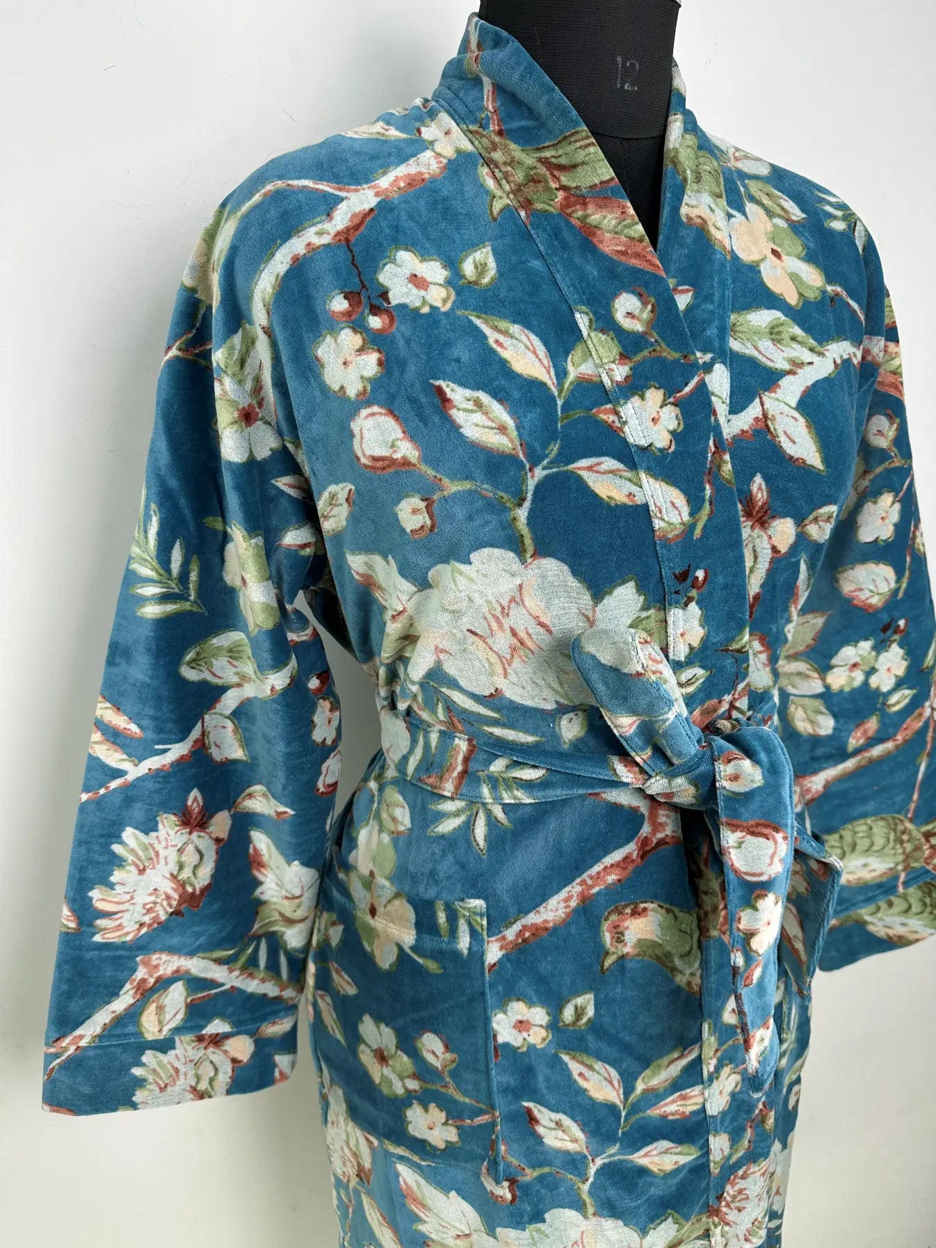 Luxury Velvet Women Kimono | Boho Dressing Gown Reversible With Lining, Womens Clothing Bridal Robe, Smoking Jacket For Him Spa Gift For Her