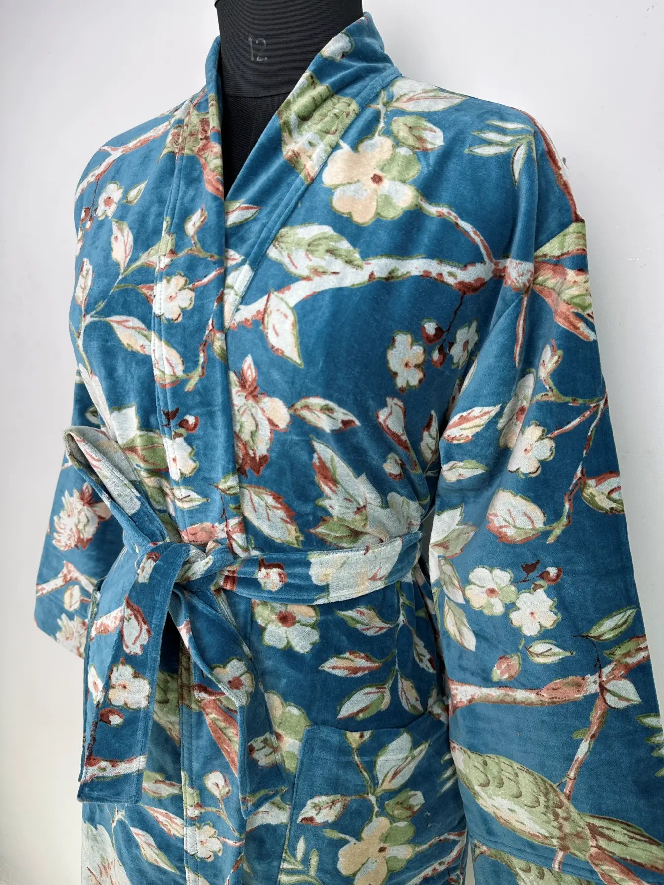 Luxury Velvet Women Kimono | Boho Dressing Gown Reversible With Lining, Womens Clothing Bridal Robe, Smoking Jacket For Him Spa Gift For Her