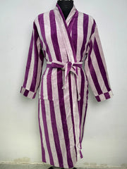 Cozy Velvet Womens Kimono | Boho Dressing Gown Reversible With Lining, Womens Clothing, Bridal Robe, Smoking Jacket For Him, Gift For Her